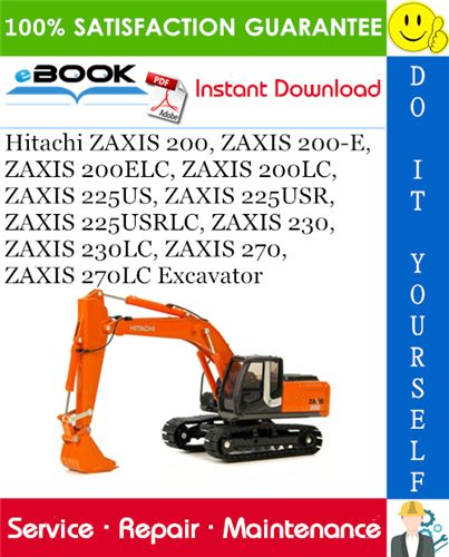 download HITACHI ZAXIS 200 225 230 270 Excavator able workshop manual