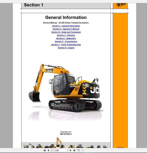 download JCB 802.7 803 804 Mini Crawler Excavator able workshop manual