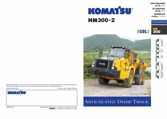 download KOMATSU HM300 1 Articulated Dump Truck Operation able workshop manual