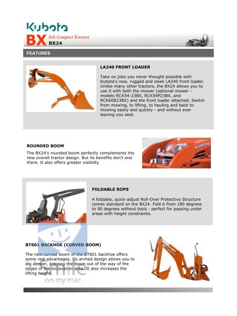 download Kubota Bx24 Tractor La240 Loader Bt601 Backhoe able workshop manual