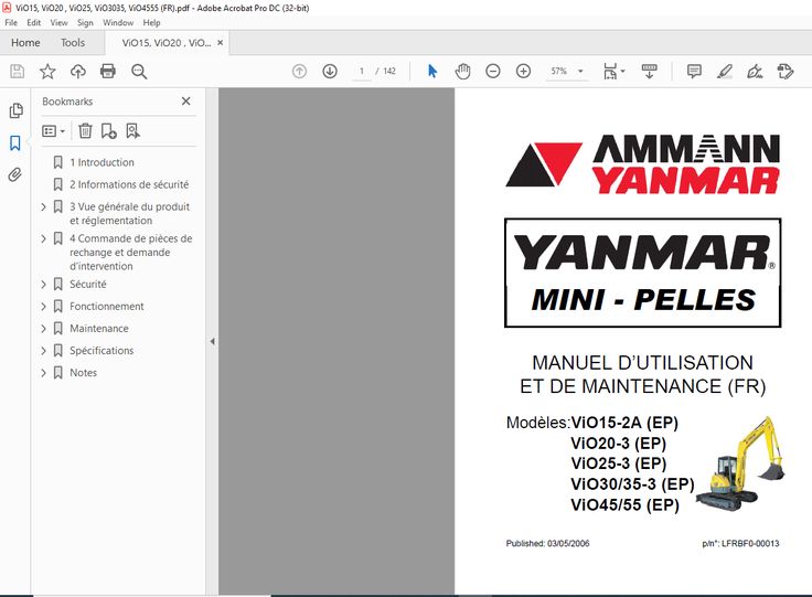 download Yanmar ViO15 2A EP ViO20 3 EP ViO25 3 EP ViO30 3 EP ViO35 3 EP ViO45 EP ViO55 EP Excavator Operation Mainte workshop manual